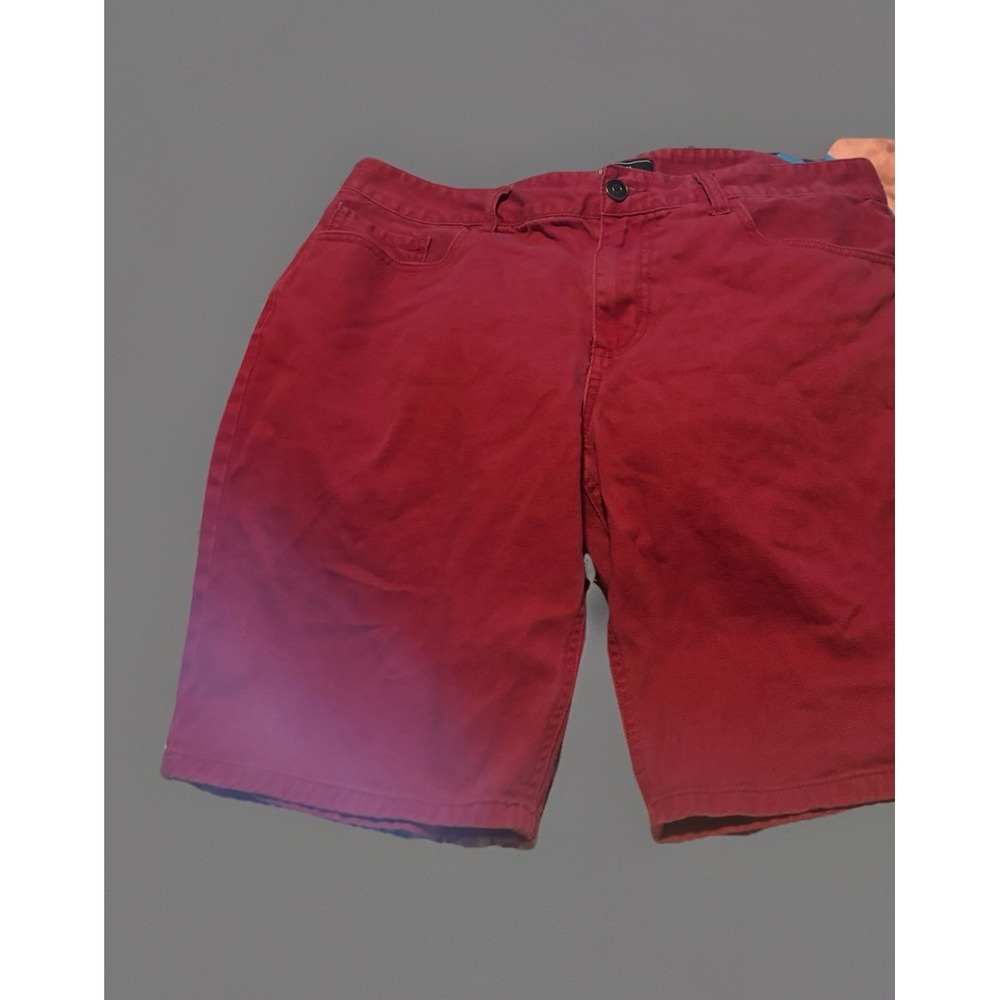 Forever 21 shorts men's 36" Chino Casual flex Beach Solid Skater Red